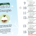 Xmas Menu Changes WC 09/12/19