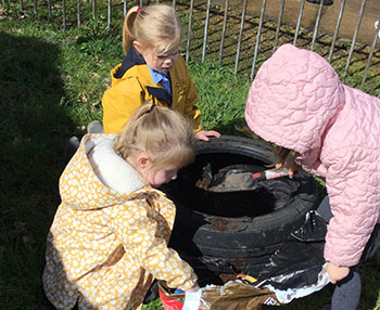 Primary school pupils at Venerable Edward Morgan School