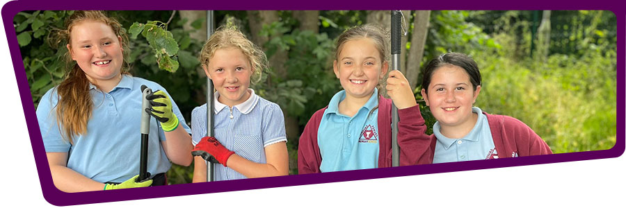Primary school pupils at Venerable Edward Morgan School