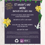 Wednesday 1st March 2023 - St David's Day Themed Menu